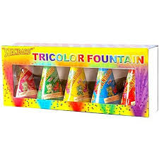 TRI COLOUR POTS (05 PCS)